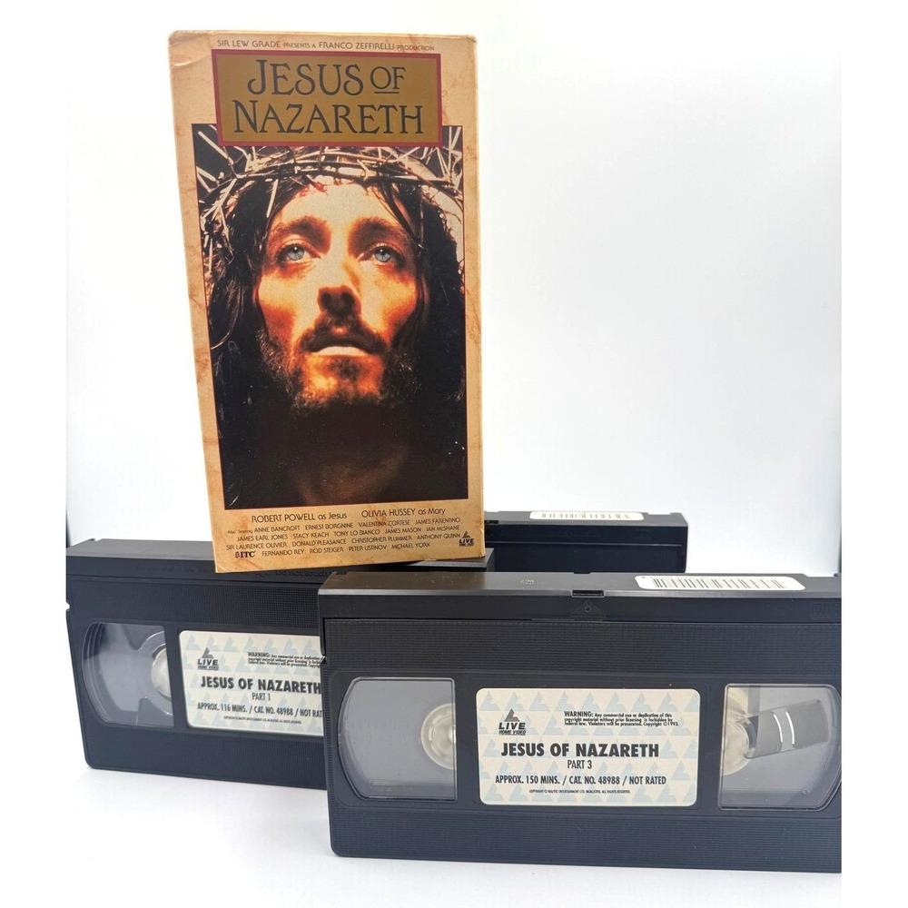 Jesus of Nazareth VHS Box Set Franco Zeffirelli Robert Powell‎ Live Home Video